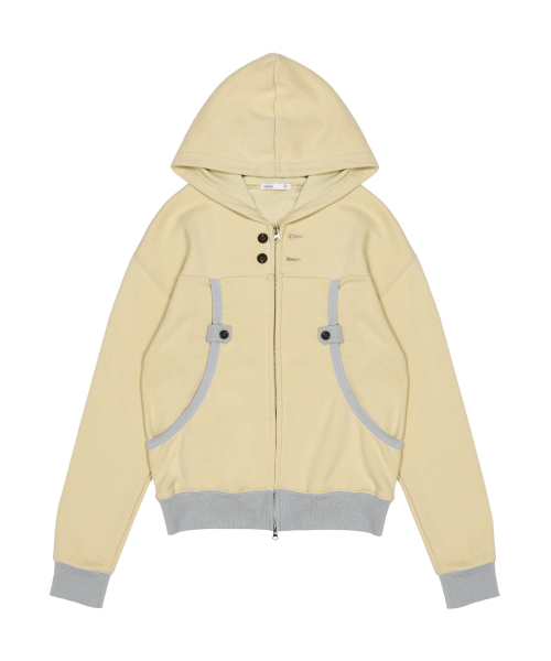 kaifai(カイファイ)の「カーブボタンフードジップアップ(レモン)K26ZA220(パーカー・レディース・その他・MEDIUM/LARGE)」の2枚目の写真