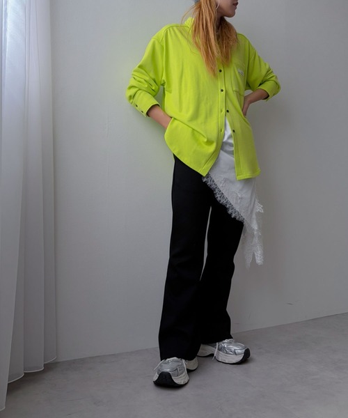 bohmal(ボマール)の「選べる丈ポンチフレアパンツ(その他パンツ・レディース・レッド/ブラウン/ブラック・MEDIUM/TALL/MEDIUM)」の4枚目の写真