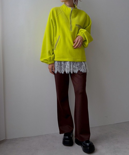 bohmal(ボマール)の「選べる丈ポンチフレアパンツ(その他パンツ・レディース・レッド/ブラウン/ブラック・MEDIUM/TALL/MEDIUM)」の9枚目の写真