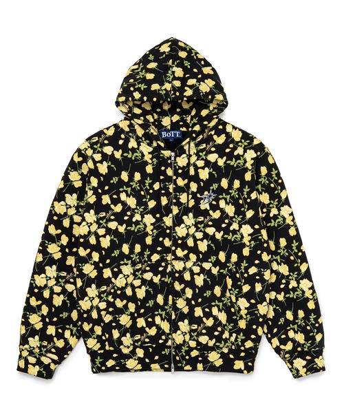 BOTT(ボット)の「BoTT / ボット FLOWER ZIP HOODIE(パーカー・メンズ・グレー/ブラック・SMALL/MEDIUM)」の2枚目の写真