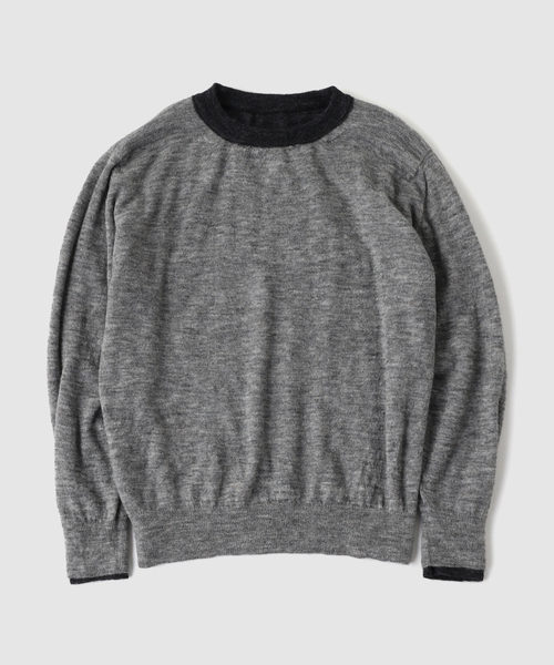 crepuscule(クレプスキュール)の「crepuscule / クレプスキュール W/G Mohair Mix Reversible P/O(ニット/セーター・メンズ・ブラック/チャコールグレー・1/2)」の17枚目の写真