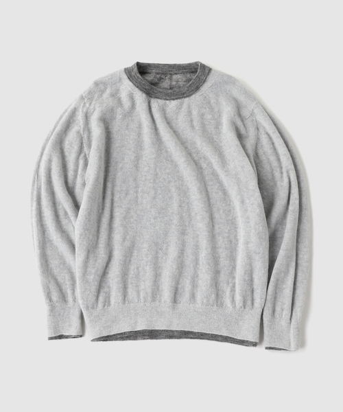 crepuscule(クレプスキュール)の「crepuscule / クレプスキュール W/G Mohair Mix Reversible P/O(ニット/セーター・メンズ・ブラック/チャコールグレー・1/2)」の15枚目の写真