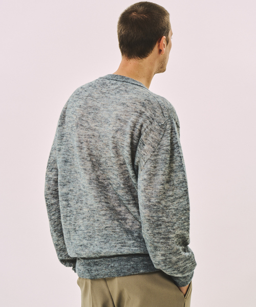 crepuscule(クレプスキュール)の「crepuscule / クレプスキュール W/G Mohair Mix Reversible P/O(ニット/セーター・メンズ・ブラック/チャコールグレー・1/2)」の11枚目の写真