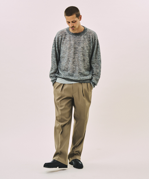 crepuscule(クレプスキュール)の「crepuscule / クレプスキュール W/G Mohair Mix Reversible P/O(ニット/セーター・メンズ・ブラック/チャコールグレー・1/2)」の10枚目の写真