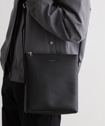 【タブレット収納可】1枚合皮 ショルダーバック