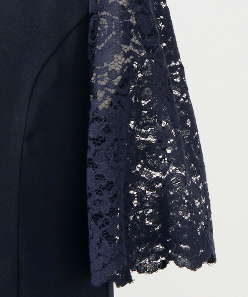 MISCH MASCH（ミッシュマッシュ）の「袖レースワンピース（ワンピース・レディース・ホワイト/ライトグリーン/ネイビー・MEDIUM）」の8枚目の写真