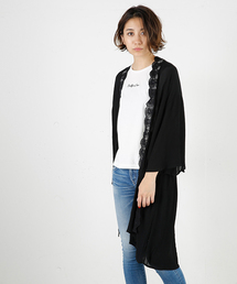 MOUSSY | LACE COMBI CHIFFON GOWN F(カーディガン/ボレロ)