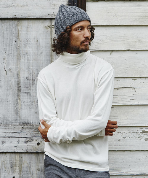 HYSTERIC GLAMOUR（ヒステリックグラマー）の「H WOMAN LOGO刺繍 タートルネックT-SH（Tシャツ/カットソー・メンズ・トップグレー/ブラック/ホワイト・SMALL/MEDIUM/LARGE）」の2枚目の写真