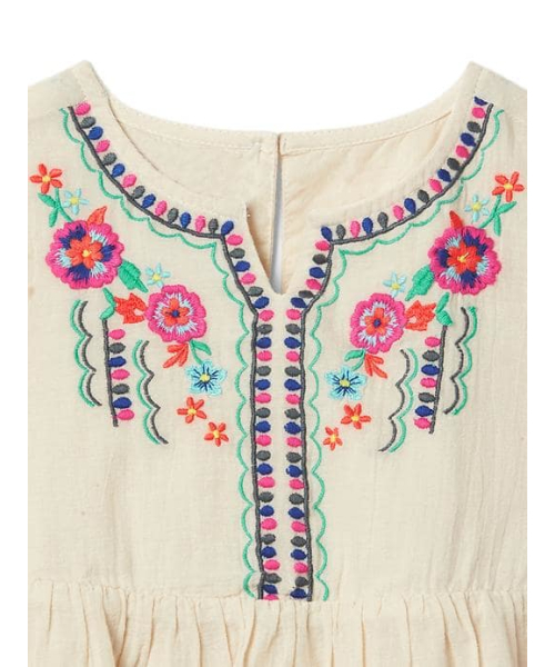 GAP（ギャップ）の「Gap 刺繍スプリットネックライン トップス（シャツ/ブラウス・キッズ・アイボリー・2 YRS/5 YRS/4 YRS/18-24M/3 YRS/12-18 M）」の3枚目の写真