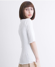 MERLOT | フリルハイネックリブトップス1029(Tシャツ/カットソー)