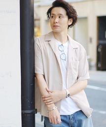 417 EDIFICE | ◇ポリエステルツイル オープンカラーシャツ(シャツ/ブラウス)