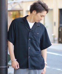 417 EDIFICE | ◇ポリエステルツイル オープンカラーシャツ(シャツ/ブラウス)