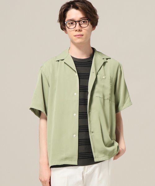 417 EDIFICE（フォーワンセブンエディフィス）の「◇ポリエステルツイル オープンカラーシャツ（シャツ/ブラウス・メンズ・ベージュ/ネイビー/カーキ・SMALL/LARGE/MEDIUM）」の17枚目の写真