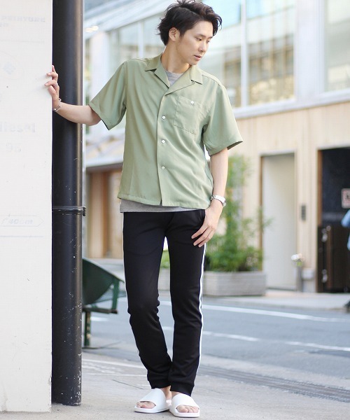 417 EDIFICE（フォーワンセブンエディフィス）の「◇ポリエステルツイル オープンカラーシャツ（シャツ/ブラウス・メンズ・ベージュ/ネイビー/カーキ・SMALL/LARGE/MEDIUM）」の14枚目の写真