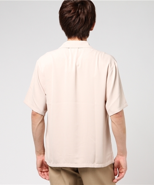 417 EDIFICE（フォーワンセブンエディフィス）の「◇ポリエステルツイル オープンカラーシャツ（シャツ/ブラウス・メンズ・ベージュ/ネイビー/カーキ・SMALL/LARGE/MEDIUM）」の5枚目の写真