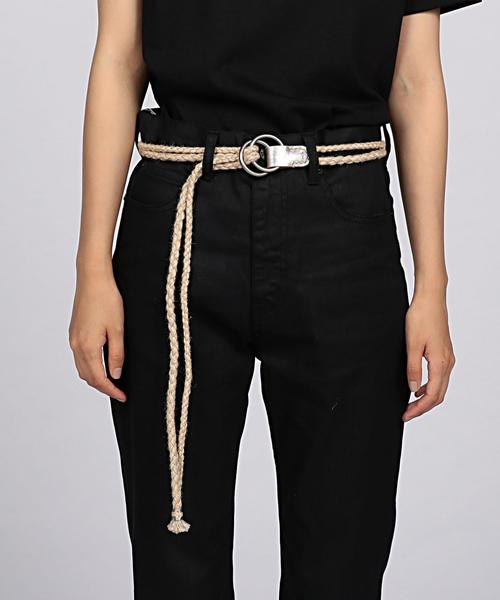 MASTER&Co（マスターアンドコー）の「MASTER＆Co.（マスターアンドコー） ダブルリングベルト ◆（ベルト・レディース・ブラック/シルバー・FREE）」の5枚目の写真