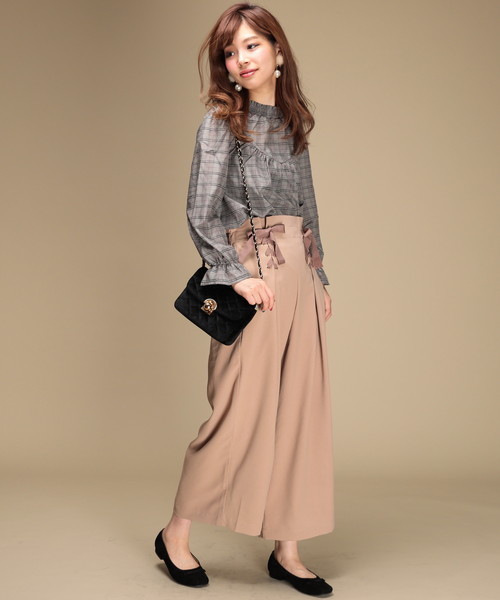 natural couture（ナチュラルクチュール）の「グレンチェックシャーリングプチハイブラウス（シャツ/ブラウス・レディース・ブラウン/グレー・FREE）」の9枚目の写真