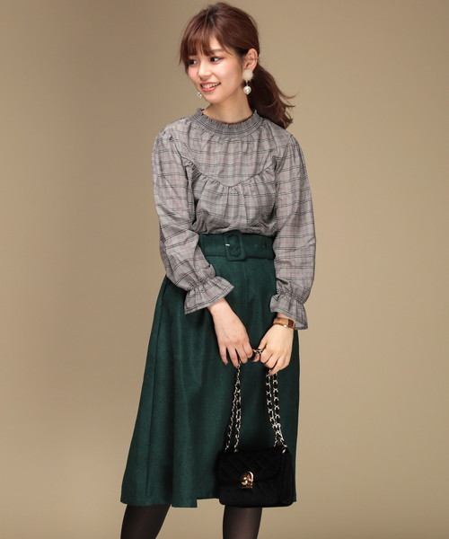 natural couture（ナチュラルクチュール）の「グレンチェックシャーリングプチハイブラウス（シャツ/ブラウス・レディース・ブラウン/グレー・FREE）」の11枚目の写真