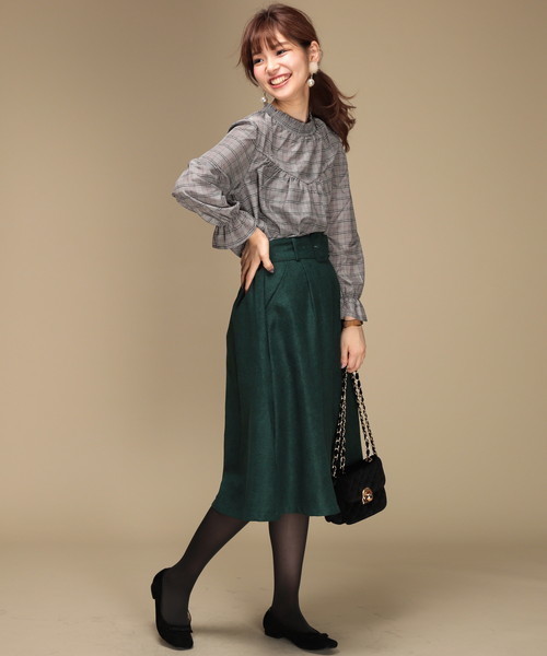 natural couture（ナチュラルクチュール）の「グレンチェックシャーリングプチハイブラウス（シャツ/ブラウス・レディース・ブラウン/グレー・FREE）」の12枚目の写真