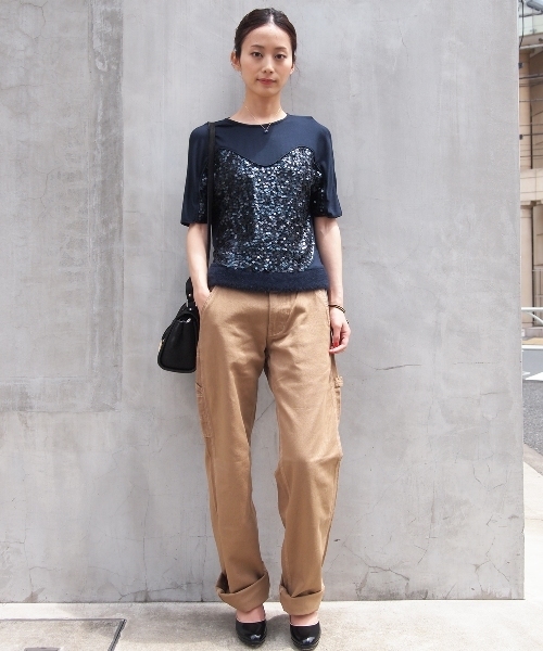 BEAUTY&YOUTH UNITED ARROWS(ビューティーアンドユースユナイテッドアローズ)の「BY ∵LEE別注カラーペインター ◆(その他パンツ・レディース・ベージュ/ネイビー・SMALL/MEDIUM/LARGE)」の2枚目の写真