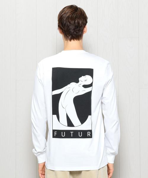 FUTUR（フューチャー）の「＜FUTUR＞01 LONG SLEEVE T-SHIRT/Tｼｬﾂ（Tシャツ/カットソー・メンズ・ホワイト・MEDIUM/LARGE）」の4枚目の写真