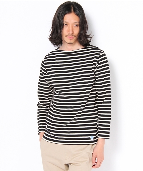 NANO universe（ナノユニバース）の「バスクシャツ             L/S（Tシャツ/カットソー・メンズ・その他1/その他2/ダークブルー/インディゴブルー/ブラック・3）」の2枚目の写真