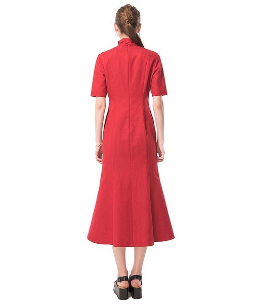 CLANE クラネ ワイドストラップロングワンピース 赤 CLANE（クラネ）の「WIDE STRAP LONG ONE PIECE（ワンピース
