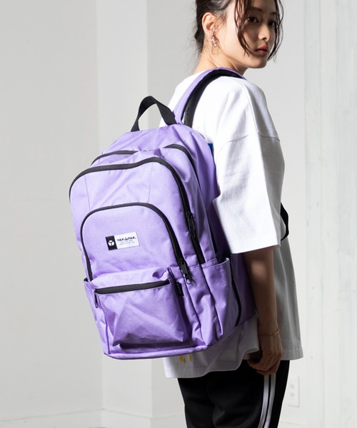 YAKPAK(ヤックパック)の「YAKPAK/ヤックパック ブランドロゴ撥水コーティングバックパック(バックパック/リュック・メンズ・ブラック系その他/ネイビー/ライトグレー/ミント/ラベンダー/ブラック×イエロー/ブラック/ブラック×ホワイト・FREE)」の8枚目の写真