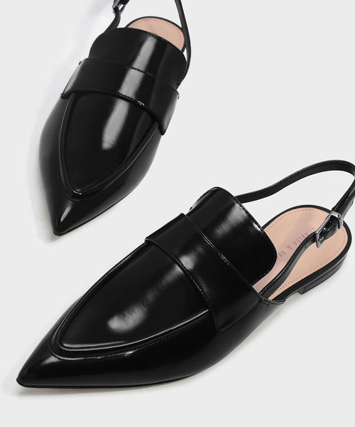 CHARLES & KEITH(チャールズ & キース)の「ポインテッドスリングバックローファー / POINTED SLINGBACK LOAFERS(ローファー・レディース・ブルー/ブラック/オレンジ・22.5cm/23.5cm/23cm/24.5cm/25cm)」の7枚目の写真