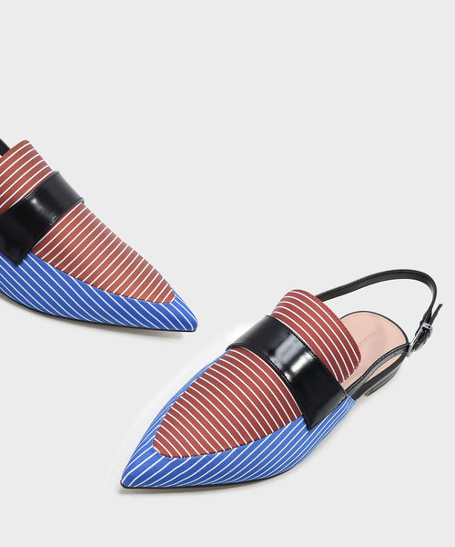 CHARLES & KEITH(チャールズ & キース)の「ポインテッドスリングバックローファー / POINTED SLINGBACK LOAFERS(ローファー・レディース・ブルー/ブラック/オレンジ・22.5cm/23.5cm/23cm/24.5cm/25cm)」の12枚目の写真