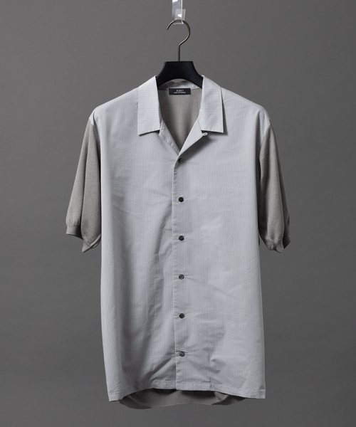 5351 POUR LES HOMMES(ゴーサンゴーイチプールオム)の「オープンカラーニットシャツ(シャツ/ブラウス・メンズ・ライトグレー/ブラック/ネイビー・44/46/48)」の3枚目の写真