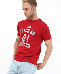 クルーネックプリントTシャツ