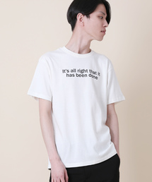 クルーネックプリントTシャツ