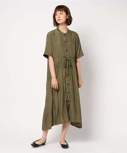 minius（ミニウス）の「ウエストシャーリングワンピース（ワンピース・レディース・カーキ/グレー/ブラック・MEDIUM）」の3枚目の写真