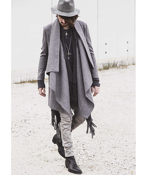 NO ID.(ノーアイディ)の「mko7063-レオパードバックZIPヒールブーツ(ブーツ・メンズ・キャメル/ワイン/グレー/ブラック・40/42/44)」の17枚目の写真