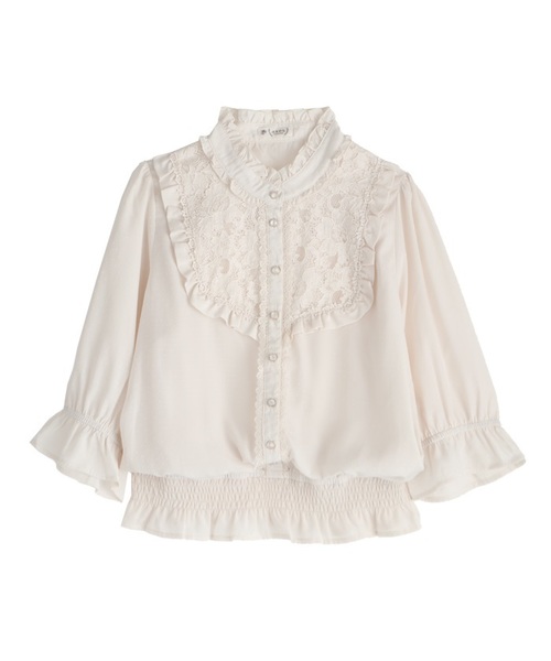 axes femme（アクシーズファム）の「クロスリボンブラウス（シャツ/ブラウス・レディース・ホワイト/サックスブルー/ブラック・MEDIUM）」の5枚目の写真