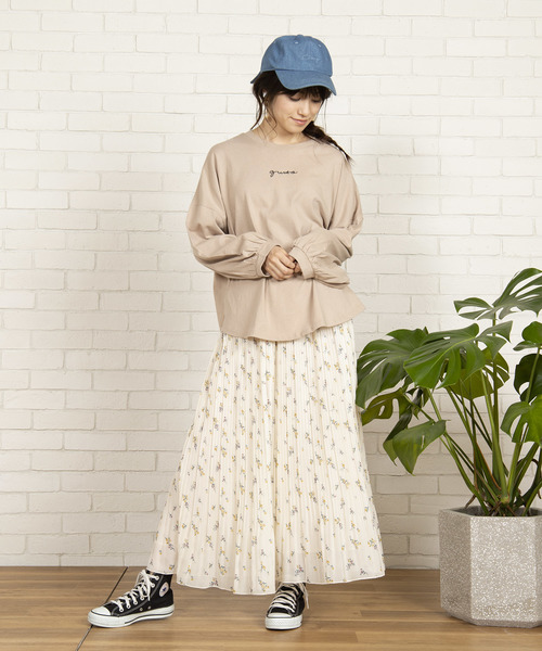 WEGO(ウィゴー)の「WEGO/ロゴルーズコットンロンT(Tシャツ/カットソー・レディース・ホワイト/ベージュ/ピンク/ブルー・FREE)」の21枚目の写真