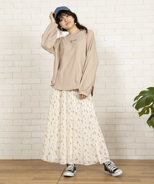 WEGO(ウィゴー)の「WEGO/ロゴルーズコットンロンT(Tシャツ/カットソー・レディース・ホワイト/ベージュ/ピンク/ブルー・FREE)」の17枚目の写真