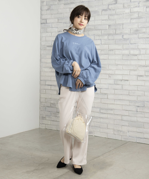 WEGO(ウィゴー)の「WEGO/ロゴルーズコットンロンT(Tシャツ/カットソー・レディース・ホワイト/ベージュ/ピンク/ブルー・FREE)」の19枚目の写真