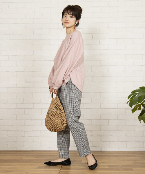 WEGO(ウィゴー)の「WEGO/ロゴルーズコットンロンT(Tシャツ/カットソー・レディース・ホワイト/ベージュ/ピンク/ブルー・FREE)」の10枚目の写真