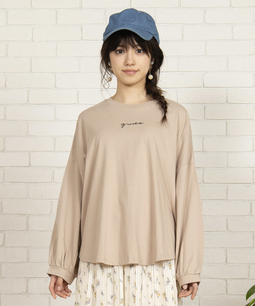 WEGO(ウィゴー)の「WEGO/ロゴルーズコットンロンT(Tシャツ/カットソー・レディース・ホワイト/ベージュ/ピンク/ブルー・FREE)」の22枚目の写真