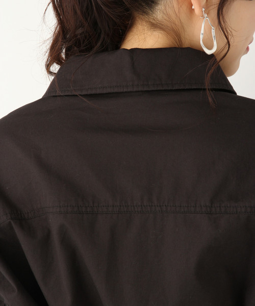 GLOBAL WORK(グローバルワーク)の「ベルトツキミリタリーシャツジャケット/828346(ミリタリージャケット・レディース・ベージュ/カーキ/ダークグレー・FREE)」の14枚目の写真