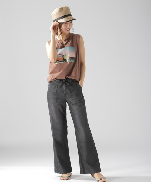 BAYFLOW(ベイフロー)の「ベーカーストレートパンツ(デニムパンツ・レディース・ライトブルー/ブラック/カーキ/ブルー・SMALL/MEDIUM)」の5枚目の写真