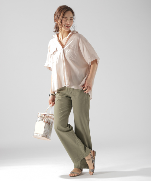 BAYFLOW(ベイフロー)の「ベーカーストレートパンツ(デニムパンツ・レディース・ライトブルー/ブラック/カーキ/ブルー・SMALL/MEDIUM)」の7枚目の写真