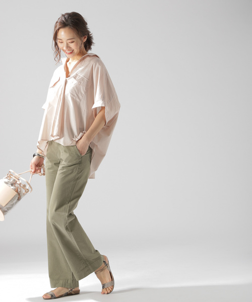 BAYFLOW(ベイフロー)の「ベーカーストレートパンツ(デニムパンツ・レディース・ライトブルー/ブラック/カーキ/ブルー・SMALL/MEDIUM)」の8枚目の写真
