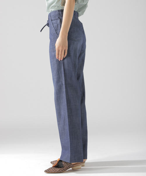 BAYFLOW(ベイフロー)の「ベーカーストレートパンツ(デニムパンツ・レディース・ライトブルー/ブラック/カーキ/ブルー・SMALL/MEDIUM)」の13枚目の写真