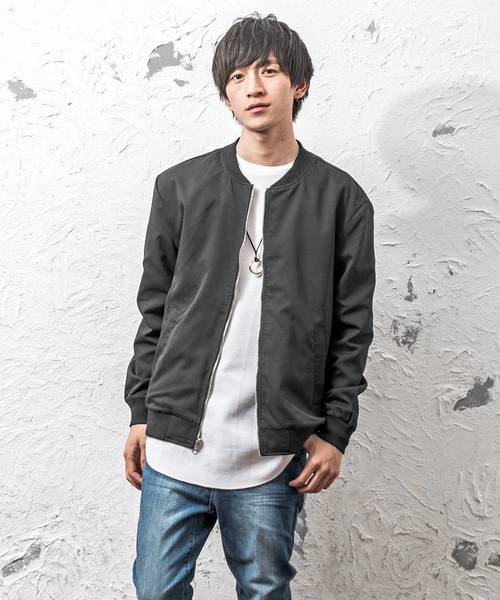 MinoriTY（マイノリティ）の「リバーシブルMA-1 チェックストライプブルゾン（その他アウター・メンズ・ブラック系その他/グレー系その他/ブラウン系その他/グリーン系その他/ブルー系その他/ブラック系その他2・M/L）」の2枚目の写真