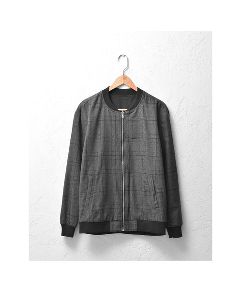 MinoriTY（マイノリティ）の「リバーシブルMA-1 チェックストライプブルゾン（その他アウター・メンズ・ブラック系その他/グレー系その他/ブラウン系その他/グリーン系その他/ブルー系その他/ブラック系その他2・M/L）」の21枚目の写真