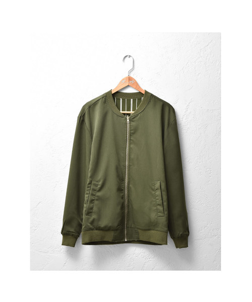 MinoriTY（マイノリティ）の「リバーシブルMA-1 チェックストライプブルゾン（その他アウター・メンズ・ブラック系その他/グレー系その他/ブラウン系その他/グリーン系その他/ブルー系その他/ブラック系その他2・M/L）」の19枚目の写真