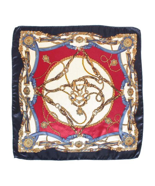 Grandeir（グランディール）の「小判 正方形 スカーフ（バンダナ/スカーフ・レディース・ベージュ/ネイビー/ホワイト系その他/ブラック系その他/ブラウン系その他/ベージュ系その他/ブルー系その他/ピンク系その他・M）」の18枚目の写真